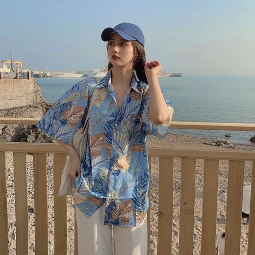 【短袖花衬衫女】夏威夷ins超仙海边沙滩衬衣 港味上衣服 适合三亚旅游度假  商品图6