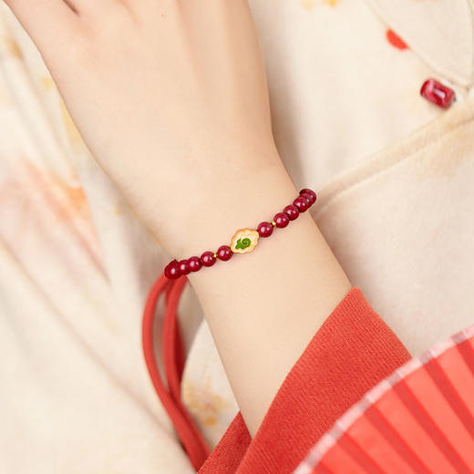 好运连珠 福德圆满 紫金砂手串朱砂手链 6mm 商品图4