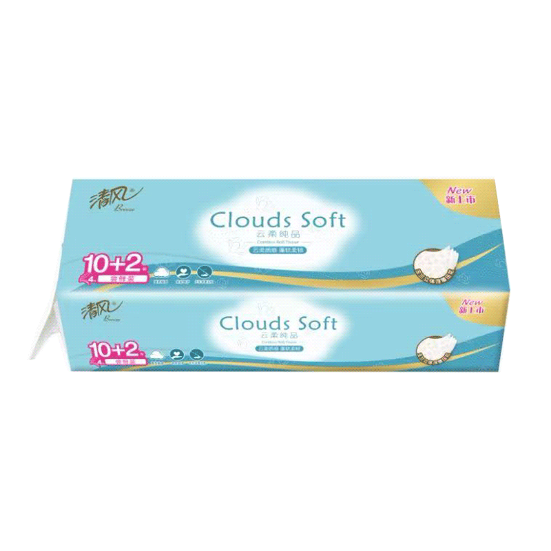 清风1.32kg云柔纯品12卷有芯卫生纸