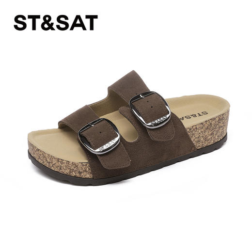 星期六时尚百搭厚底增高勃肯拖鞋SSC21101EJ 商品图14