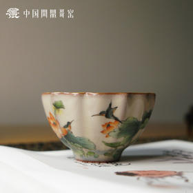 问鼎哥窑致巧款撷芳杯（莲蓬翠鸟）（缺货）