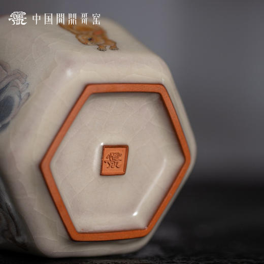 问鼎哥窑致巧款六角杯（前程似锦） 商品图2