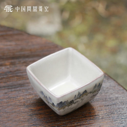 问鼎哥窑致巧款方鼎杯（远观山黛）（缺货） 商品图2