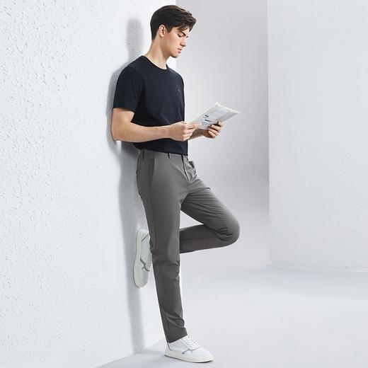 【凉感速干】柒牌轻薄休闲裤男2024夏季新款商务百搭修身直筒长裤	126H72560 商品图3