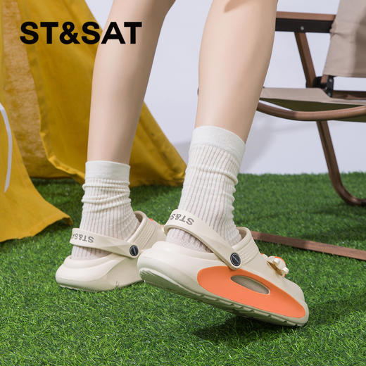 星期六萌趣可爱户外厚底洞洞鞋SSC211011Y 商品图6