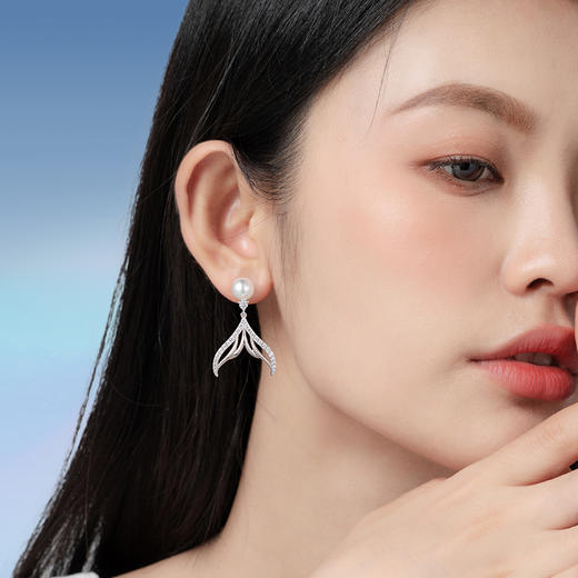 Fanci范琦×王者荣耀合作款  朵莉亚·心动手记款· 人鱼之泪耳钉 商品图3