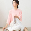 中式复古盘扣改良唐装禅茶服太极服瑜伽服A60 商品缩略图1