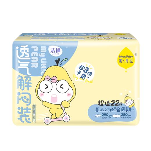 洁婷22片美月见透气解闷周期装卫生巾 商品图0