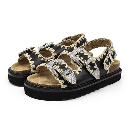 马克线西部饰扣勃肯凉鞋 商品图0