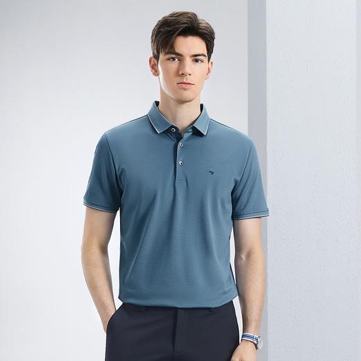 【不变形领】【凉感速干】柒牌男士polo衫短袖夏季新款商务中青年休闲翻领T恤	126T73350 商品图1