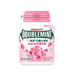 T绿箭40粒玫瑰薄荷味瓶装口香糖