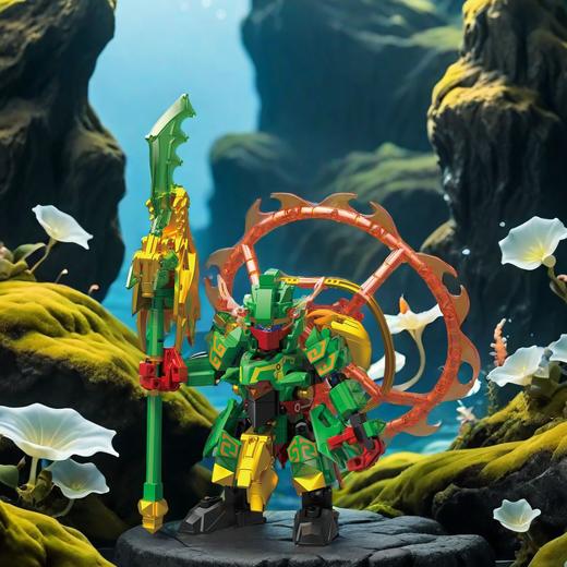 中国积木三国英雄机甲悟空关羽吕布夜光人仔儿童拼装玩具男孩礼物 商品图3