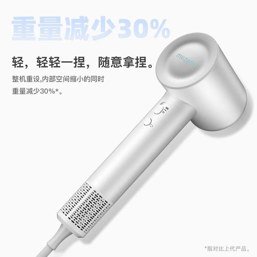 热卖！速干养发！Muzson负离子高速吹风机 无刷电机 4档 智能控温 低噪护发 灰色/白色 礼盒装 1年质保，只换不修 商品图4