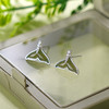 子佩集S925银【深海精灵】耳钉【YEH1216】纯银时尚和田玉鱼尾2405 商品缩略图1