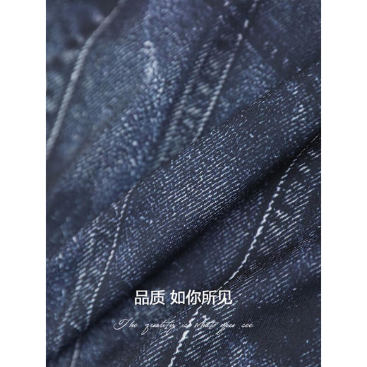 COCOBELLA设计师款手绘牛仔印花短袖针织T恤女休闲上衣TS919 商品图4