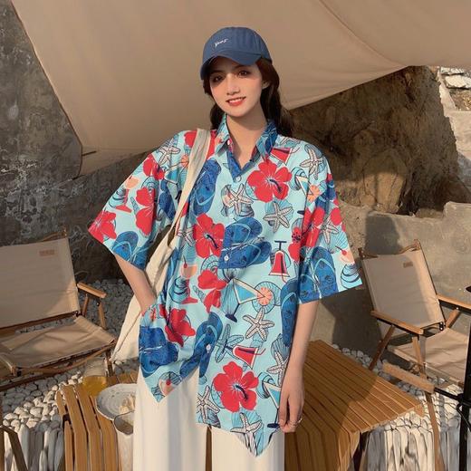 【短袖花衬衫女】夏威夷ins超仙海边沙滩衬衣 港味上衣服 适合三亚旅游度假  商品图14