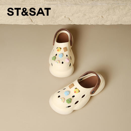 星期六软萌可爱云朵厚底增高洞洞鞋SSC21100YN 商品图7