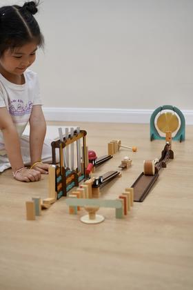 Djeco儿童骨牌积木机关多米诺创意玩具桌面游戏（六一）