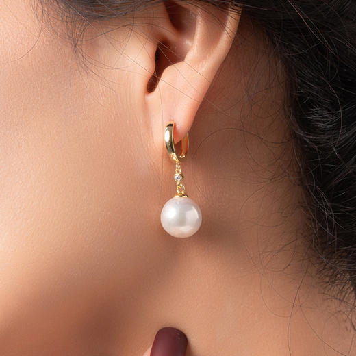 Manreya玛芮雅「恒星」几何拼接4A级爱迪生珍珠耳环女经典文艺款 商品图6