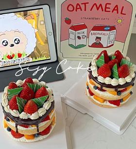 【优品系列】---【懒羊羊同款】青草蛋糕，动物奶油，进口巧克力淋面