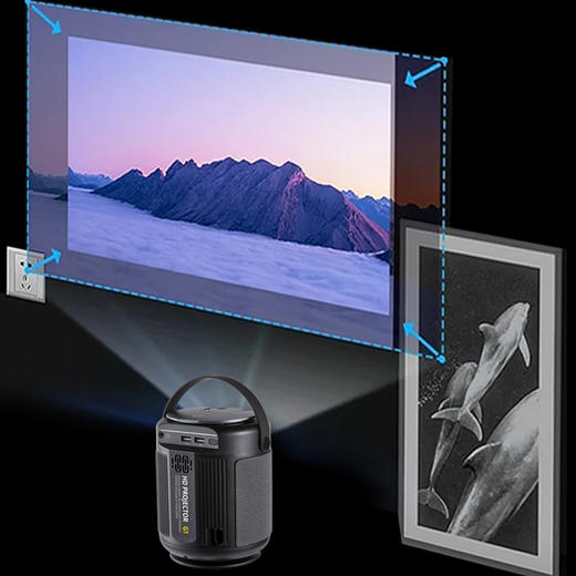 错山OLYMMONS 高清智能投影仪G1 黑色 商品图2