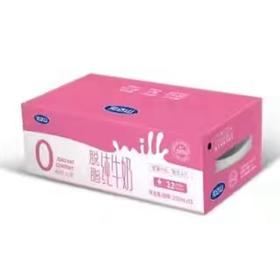 完达山250ml脱脂纯牛奶*16盒/箱