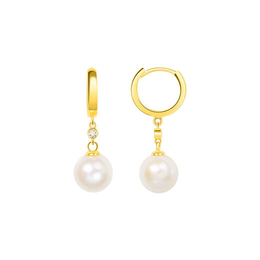 Manreya玛芮雅「恒星」几何拼接4A级爱迪生珍珠耳环女经典文艺款 商品图0