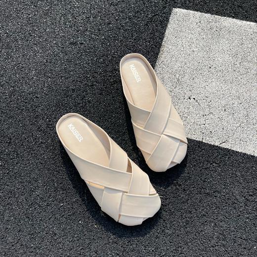 意大利凯撒KAISER无骨柔软编织懒人平底包头拖鞋  舒适百搭 商品图9