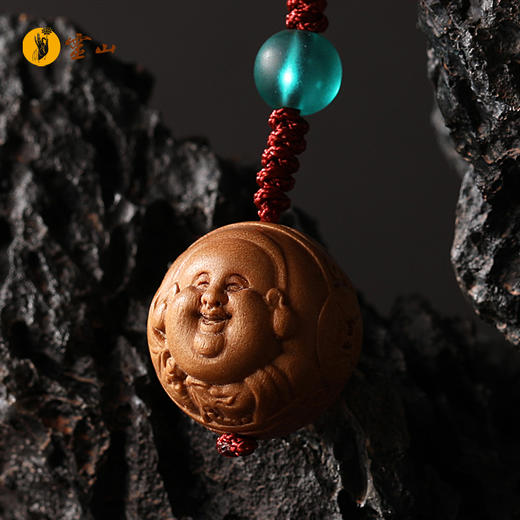 灵山木迦·欢喜弥勒老山檀挂件 商品图2