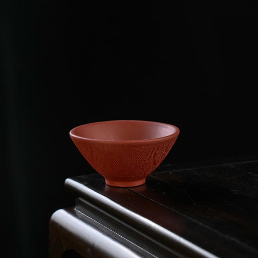 朱泥小斗笠杯 宜兴紫砂个人杯陶瓷主人杯茶杯功夫品茗杯高档茶具 商品图4