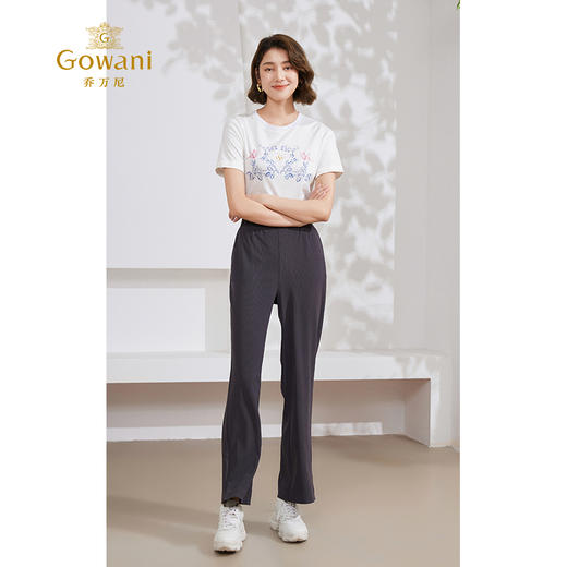 乔万尼新款阔腿裤运动休闲减龄设计百搭显瘦EM2F741 商品图1