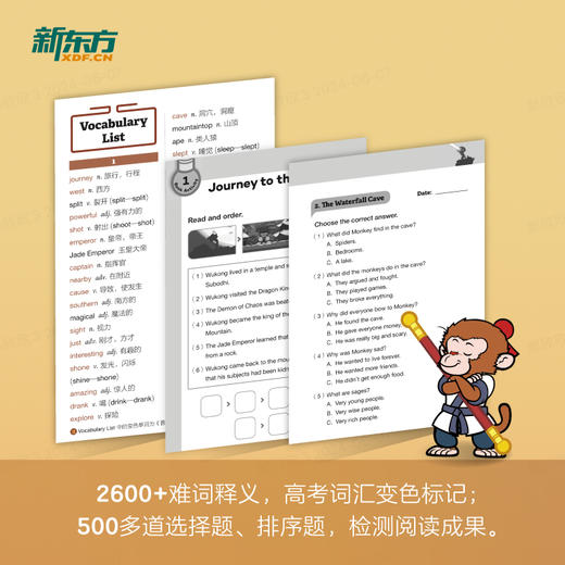 【宝莉爹专属】Journey to the West 西游记，包含18册故事书+2册练习册，附赠21张人物闪卡，赠音频和动画 商品图3