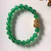 YGMN0003°绿玛瑙+金色镂空葫芦手串0.8*20 商品缩略图0