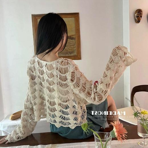 【比基尼罩衫女】夏季海边度假泳衣外套 镂空蕾丝 宽松防晒沙滩外搭  商品图2