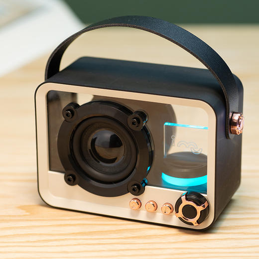 imu幻响黑晶复古蓝牙音箱收音机家用生日礼物女生插卡便携小音响 商品图4