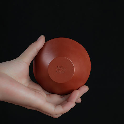 朱泥平底斗笠杯 宜兴紫砂个人杯陶瓷主人杯茶杯功夫品茗杯高档茶具 商品图1