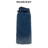 【奥莱】MAXRIENY高腰斜开叉牛仔长裙春季直筒裙MS85SK058B10 商品缩略图1