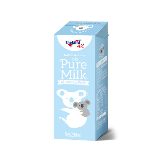Theland纽仕兰澳洲进口A2β酪蛋白高钙全脂牛奶儿童奶蓝色礼盒装200ml*10支*3提 商品图5