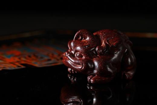 GJXJ0110°印度小叶紫檀手作独角兽摆件 商品图1