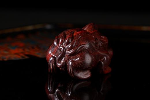 GJXJ0110°印度小叶紫檀手作独角兽摆件 商品图2