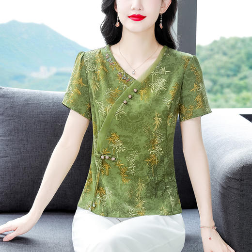 短袖翻领印花宽松显瘦修身大码上衣HT-N-B41-8230 商品图2