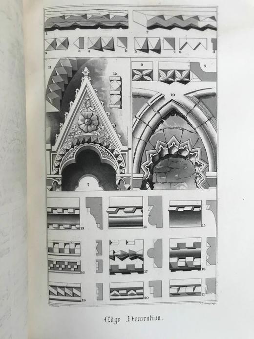 含藏书票！1886年 罗斯金《威尼斯之石》（全3卷）  约200幅版画插图 漆布精装大16开 商品图13