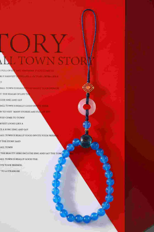 YGJ0011°蓝玛瑙+白玛瑙平安扣手串0.6*25 商品图0