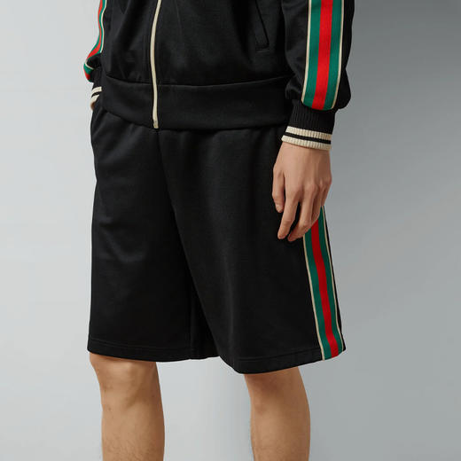 【二】GUCCI 古驰 男士互扣式双G印花平纹针织短裤 黑色 699599 XJEES 1152 商品图1