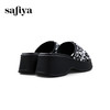 Safiya/索菲娅2024夏季时尚方头亮片休闲外穿增高厚底凉拖鞋 SF42110422 商品缩略图4