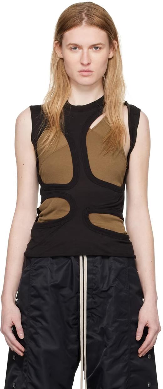 Rick Owens Drkshdw | LIDO 短款黑色镂空上衣 商品图4