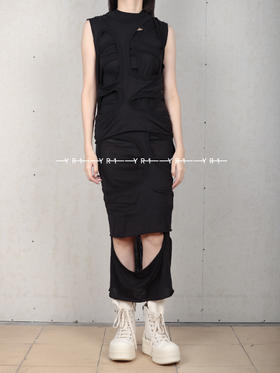 Rick Owens Drkshdw | LIDO 短款黑色镂空上衣