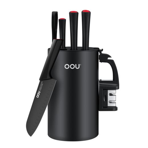 OOU 鹤势磅礴系列刀具7件套UC4170菜刀砍骨刀厨师刀水果刀剪刀磨刀器刀架 商品图0