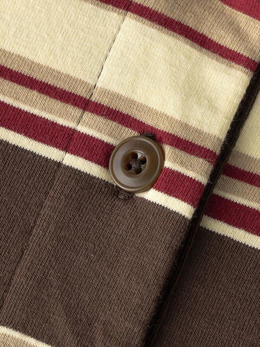 COCO ZONE ”撞色POLO"时尚条纹翻领长袖T恤简约显瘦上衣CC2B1146 商品图5