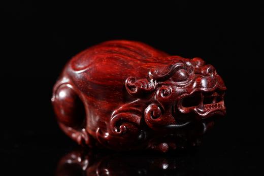 GJXJ0108°印度小叶紫檀手作登天貔貅摆件 商品图1